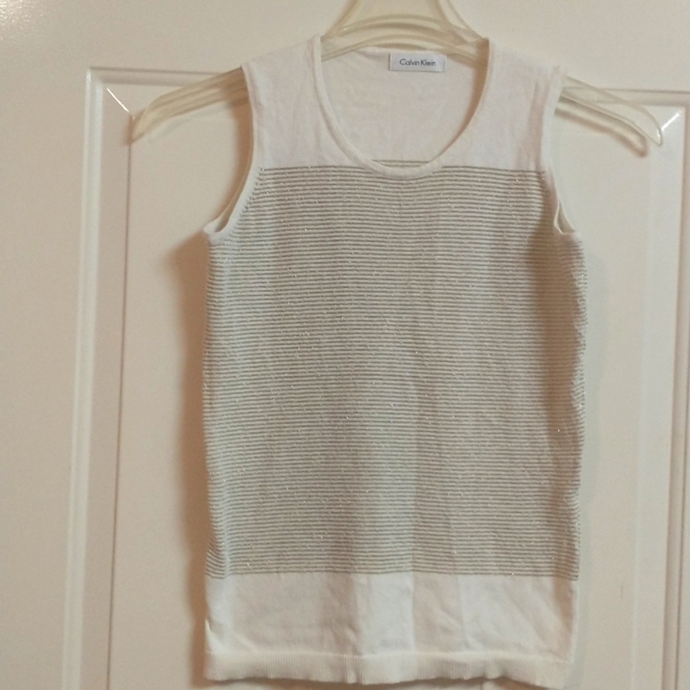 Calvin Klein women knit vest top size small see measurements